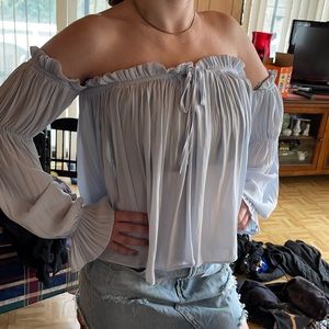 Baby blue spring shirt